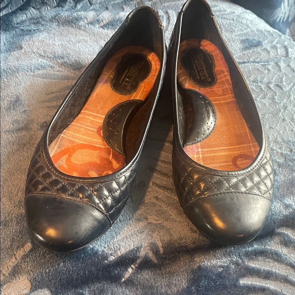 Born Black Quilted Ballet Flats